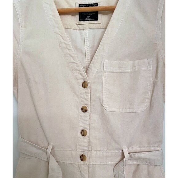 Cream Corduroy Jumpsuit - Abercrombie & Fitch - Picture 3 of 3